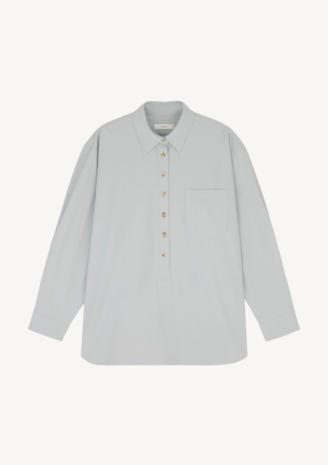 문달 Menton Henley Shirt in Light Gray 상품 이미지 1