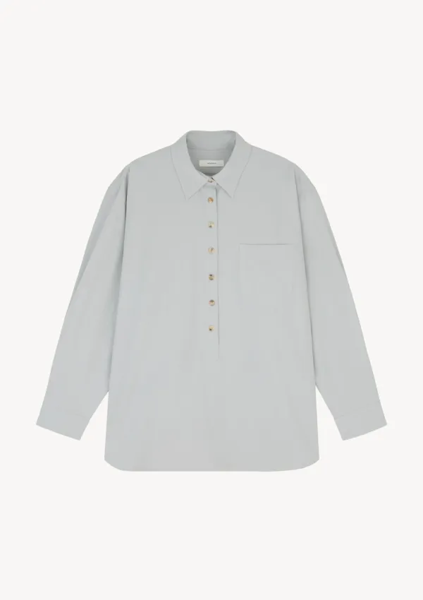 Menton Henley Shirt in Light Gray