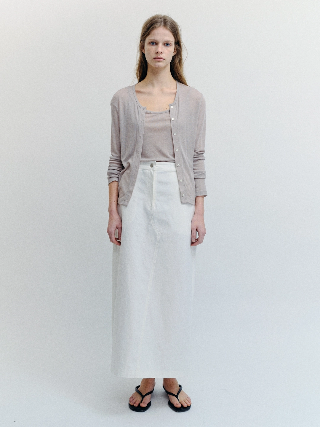 톨로 Sheer Sleeveless Cardigan Set(Rosy Sand) 상품 이미지 1