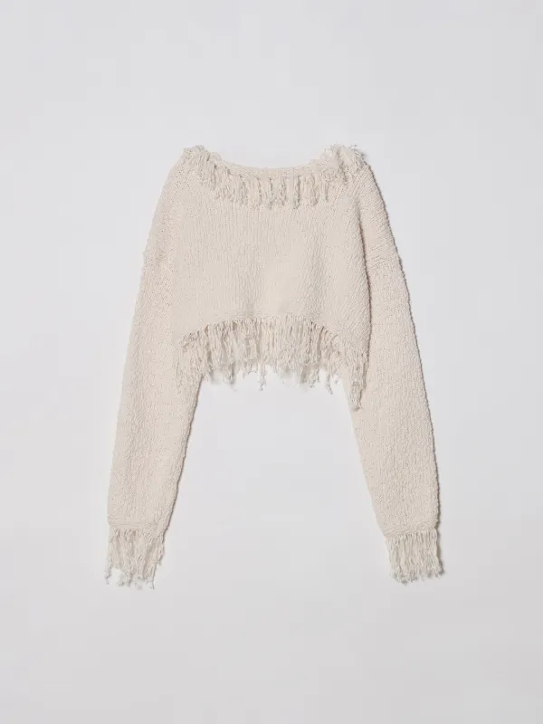 SHAWL CROP KNIT [IVORY]