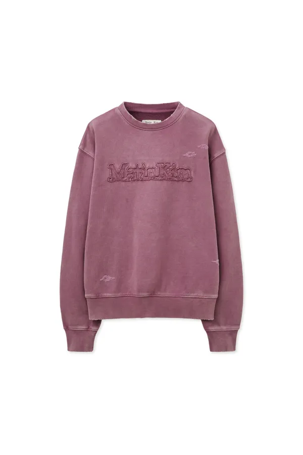 VINTAGE COLOR DYING LOGO SWEATSHIRT IN PINK