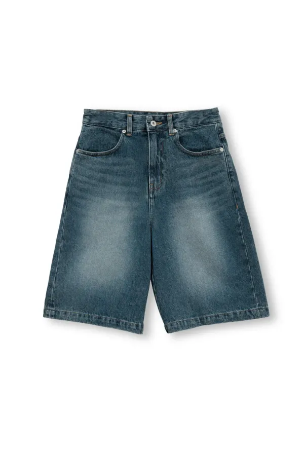 24SS W Bermuda Denim Pants, Indigo