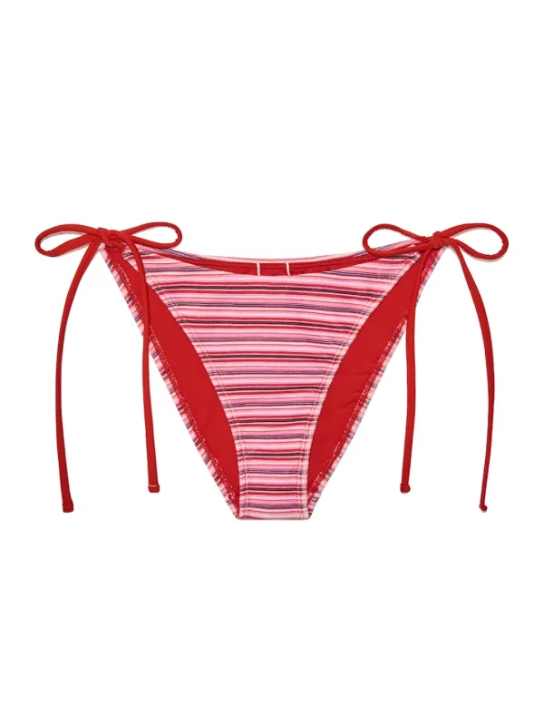 TIE SIDE BIKINI BOTTOM (CHERRY COKE)
