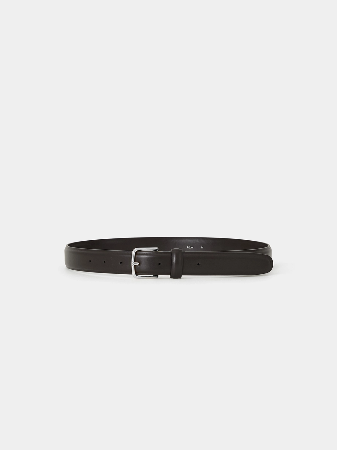 알투더블유 31 Round square leather belt - Deep brown(Silver) 상품 이미지 1