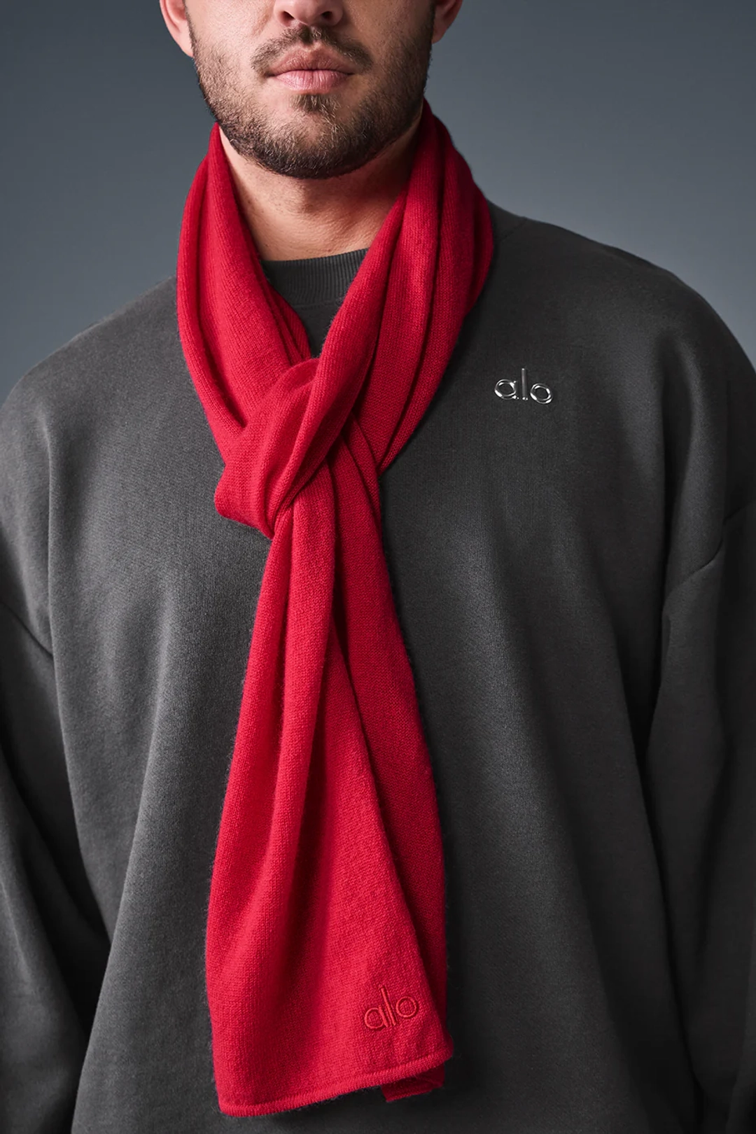 알로요가 Cashmere Light Frosted Scarf - Red Ribbon 상품 이미지 3