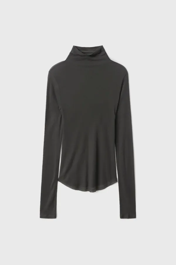 Wool Jersey Turtleneck (Gray)
