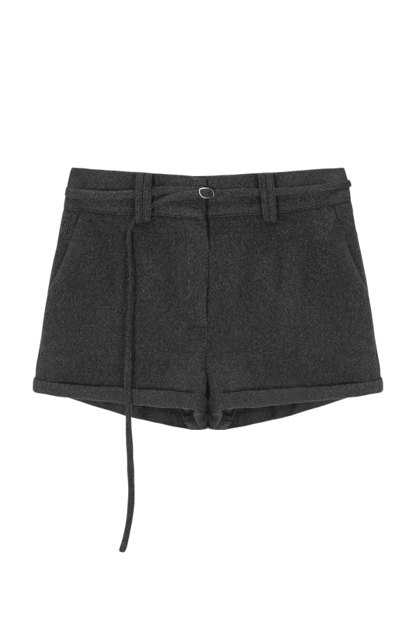 Belt roll-up shorts