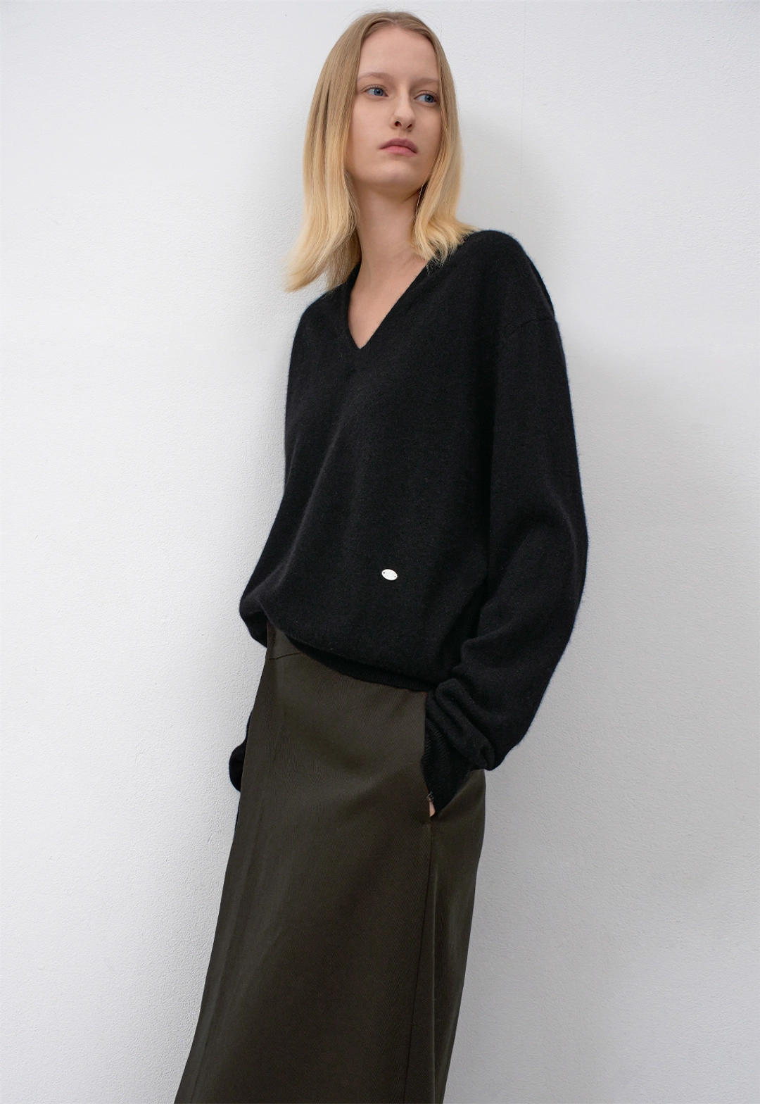 아뜰리에 나인 (SK-5067)ESSENTIAL UNBALANCED WRAP SKIRT 상품 이미지 3