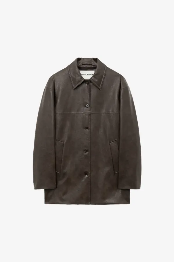 포우 레더 카코트 BROWN