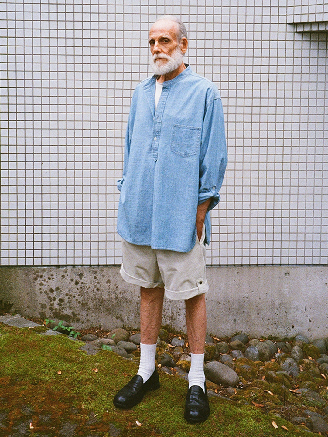 파르티멘토 Chambray Denim Pullover Shirts_Light Blue 상품 이미지 2