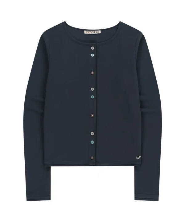 RAW EDGE CARDIGAN NAVY