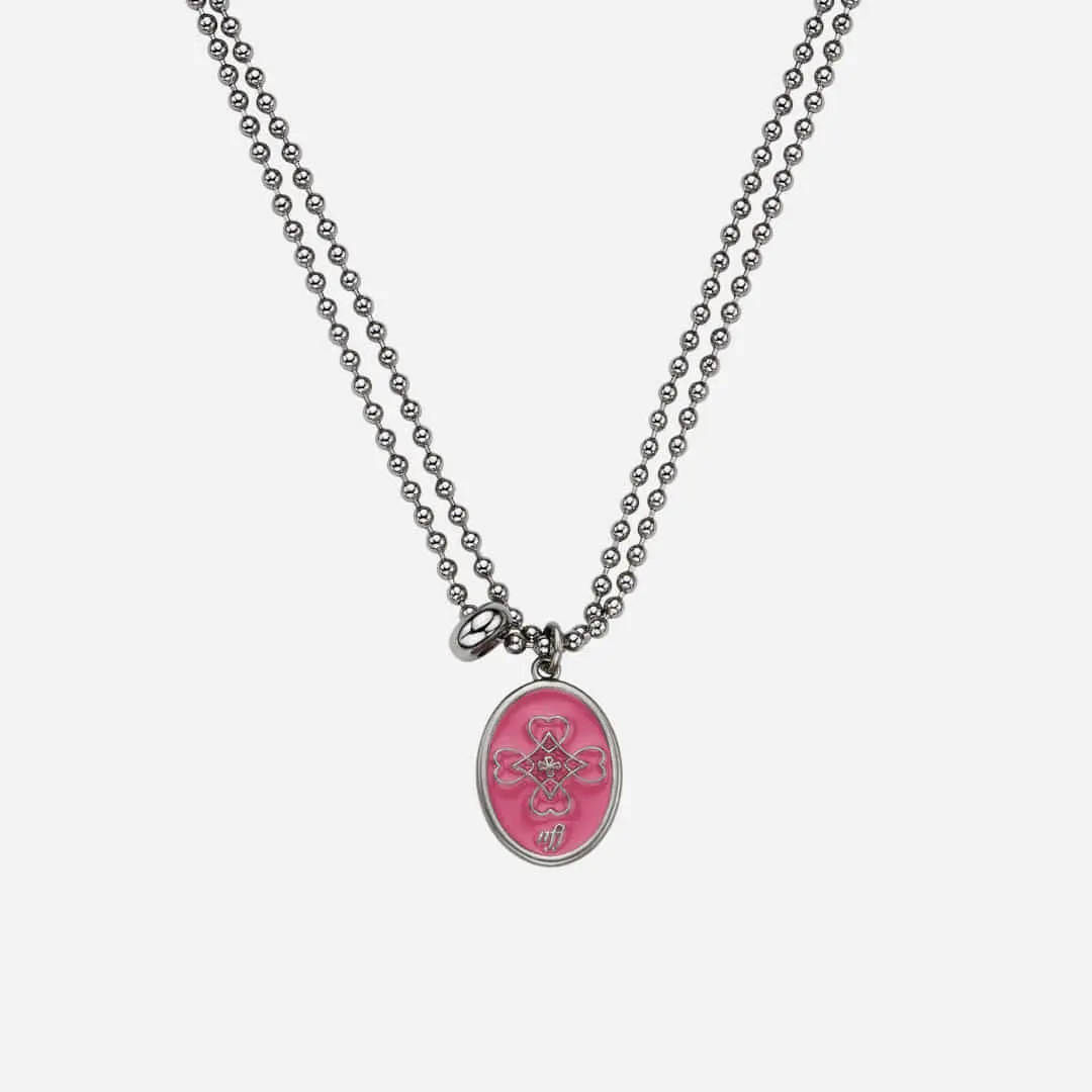엔프프 knit love necklace-pink 상품 이미지 3