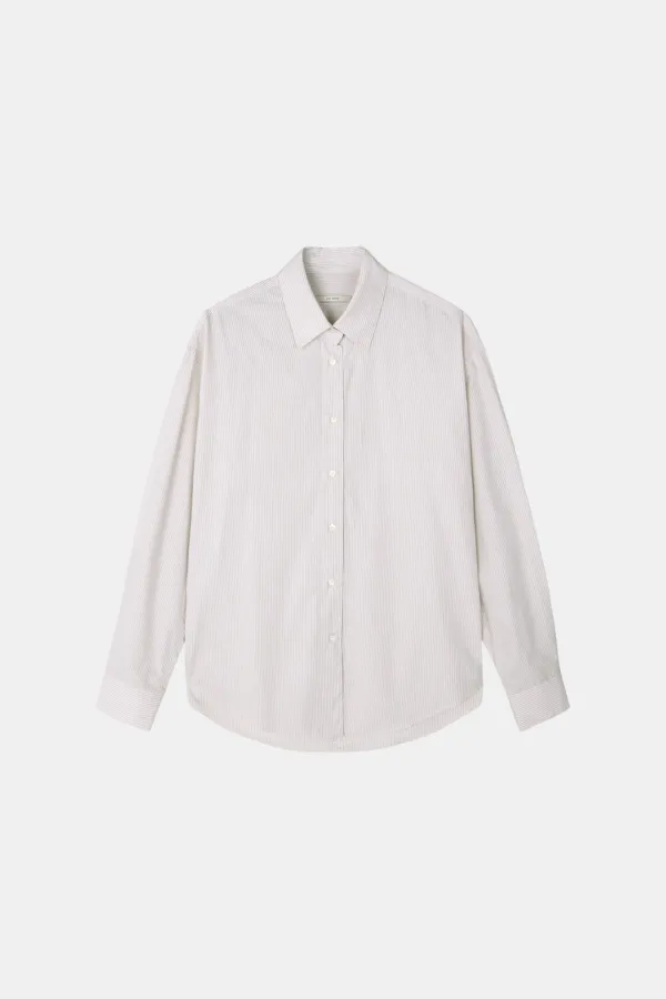 [Excluive] 2nd/ Over Stripe Shirt in Beige