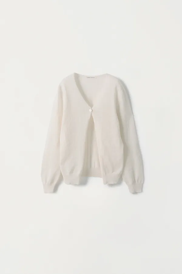 4TH / Cosi one button cardigan (set) (Pearl white)
