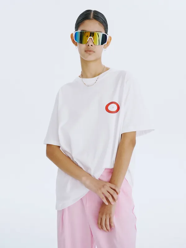 Round Graphic T_White