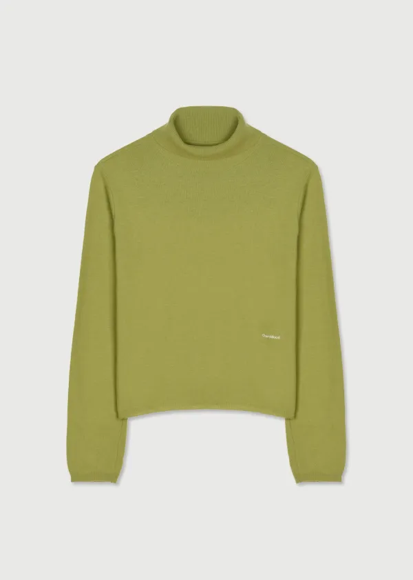 SOFT WOOL TURTLENECK - LIME
