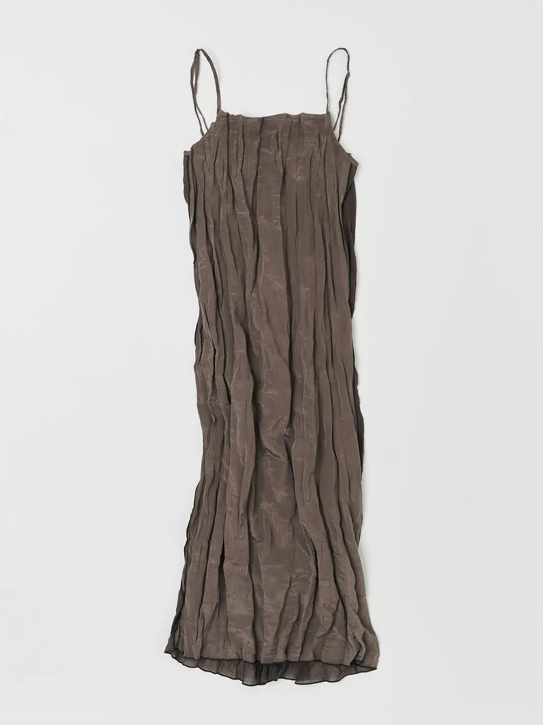낫띵에브리띵 MIXED TEXTURE SLEEVELESS DRESS IN KHAKI 상품 이미지 1