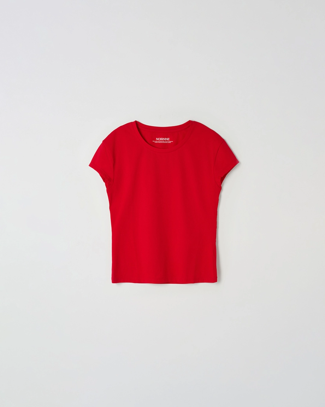 누아르나인 Curved Line T-Shirt [RED] 상품 이미지 1