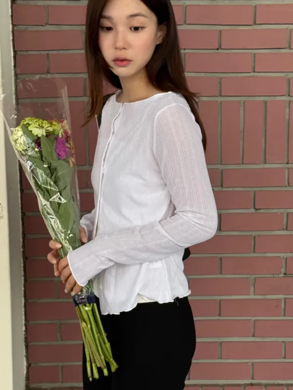 BASIC OPEN CARDIGAN - WHITE