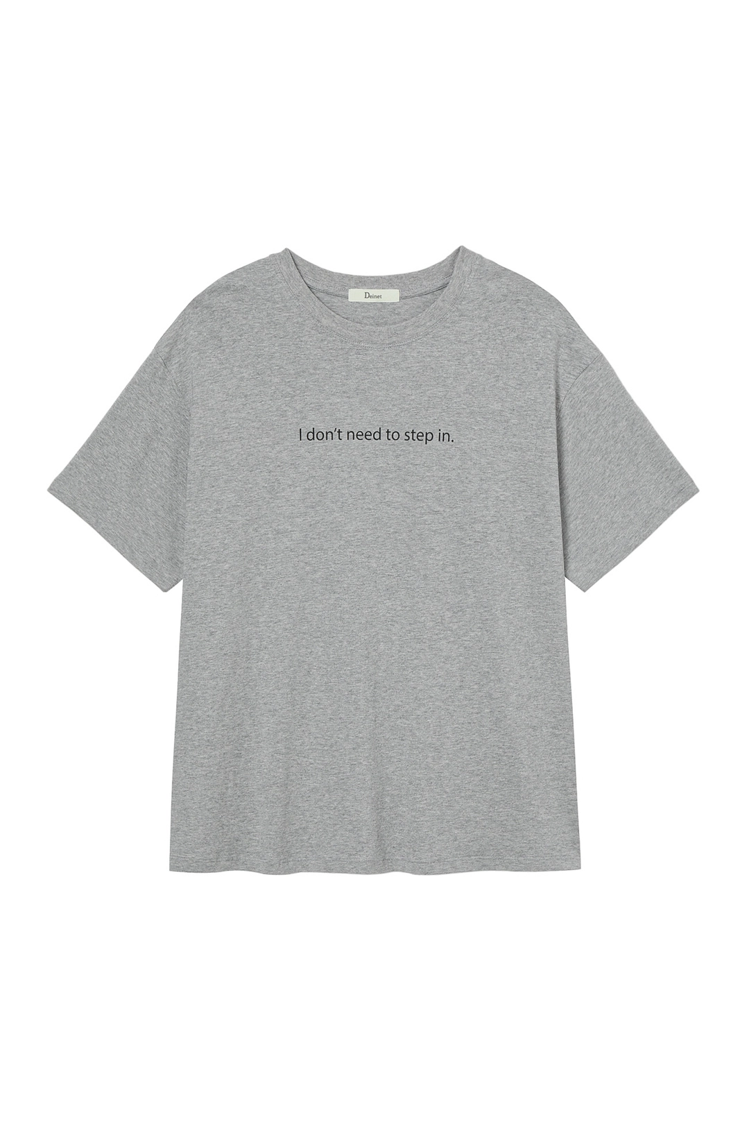 다이닛 [DJ PARK] I DON\'T NEED TO STEP IN T-SHIRT IN MELANGE GREY 상품 이미지 1