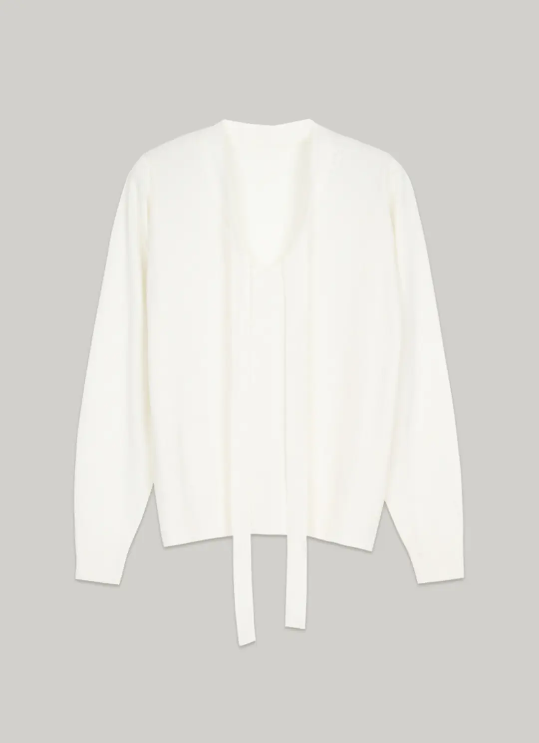 아워코모스 comos 1347 tie v-neck knit (ivory) 상품 이미지 3