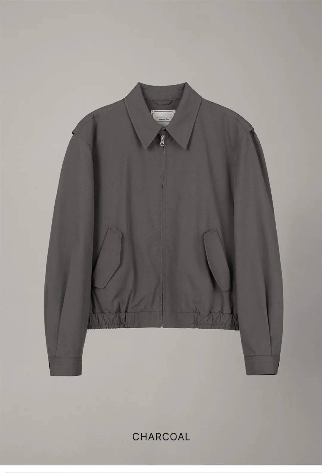 오버듀플레어 SOFT COTTON BLOUSON_CHARCOAL 상품 이미지 3