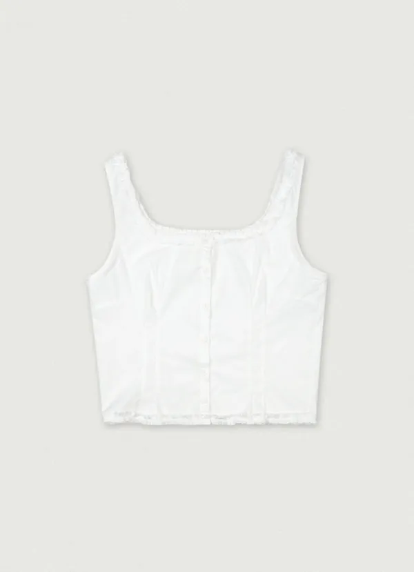 Date Sleeveless Blouse [ivory]