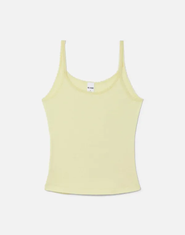 Lace Strap Tank - Limeade