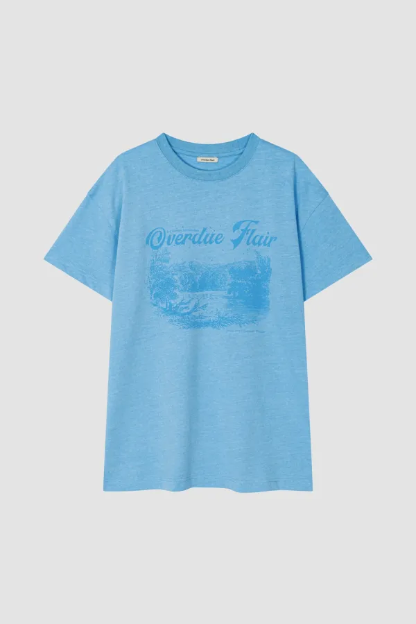 NEW VINTAGE PRINTING T-SHIRT_BLUE