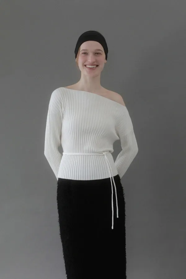 [2nd] Sadie Boat-neck Knit (ivory)
