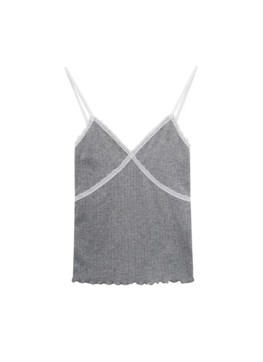 오디에스 18th 재입고 [Essential] Lily Lace Sleeveless T (Melange Gray) 상품 이미지 1