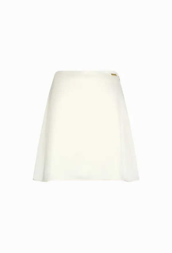 Bonita Satin Mini Skirt (Cream)