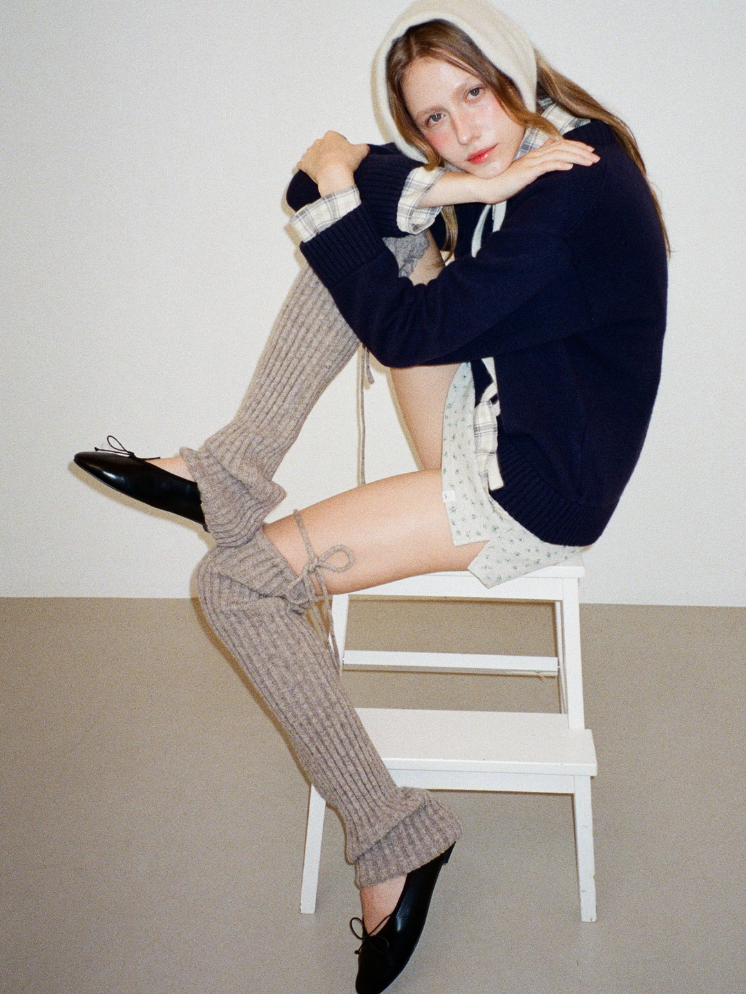 포에브 Drawstring Leg Warmer - Oatmeal 상품 이미지 2