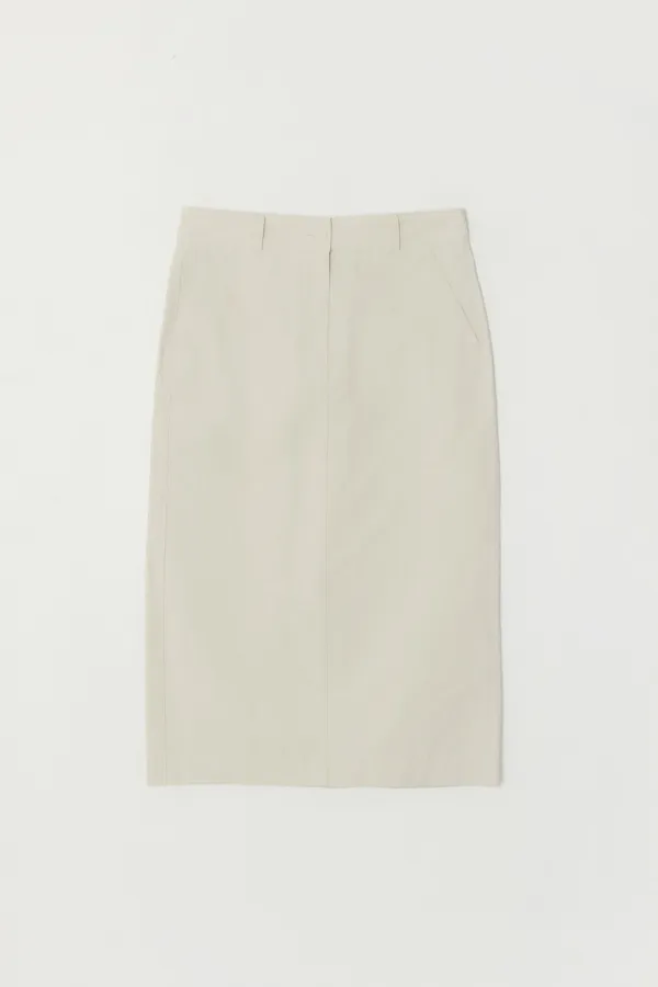 HAZIA H-LINE SKIRT_BEIGE