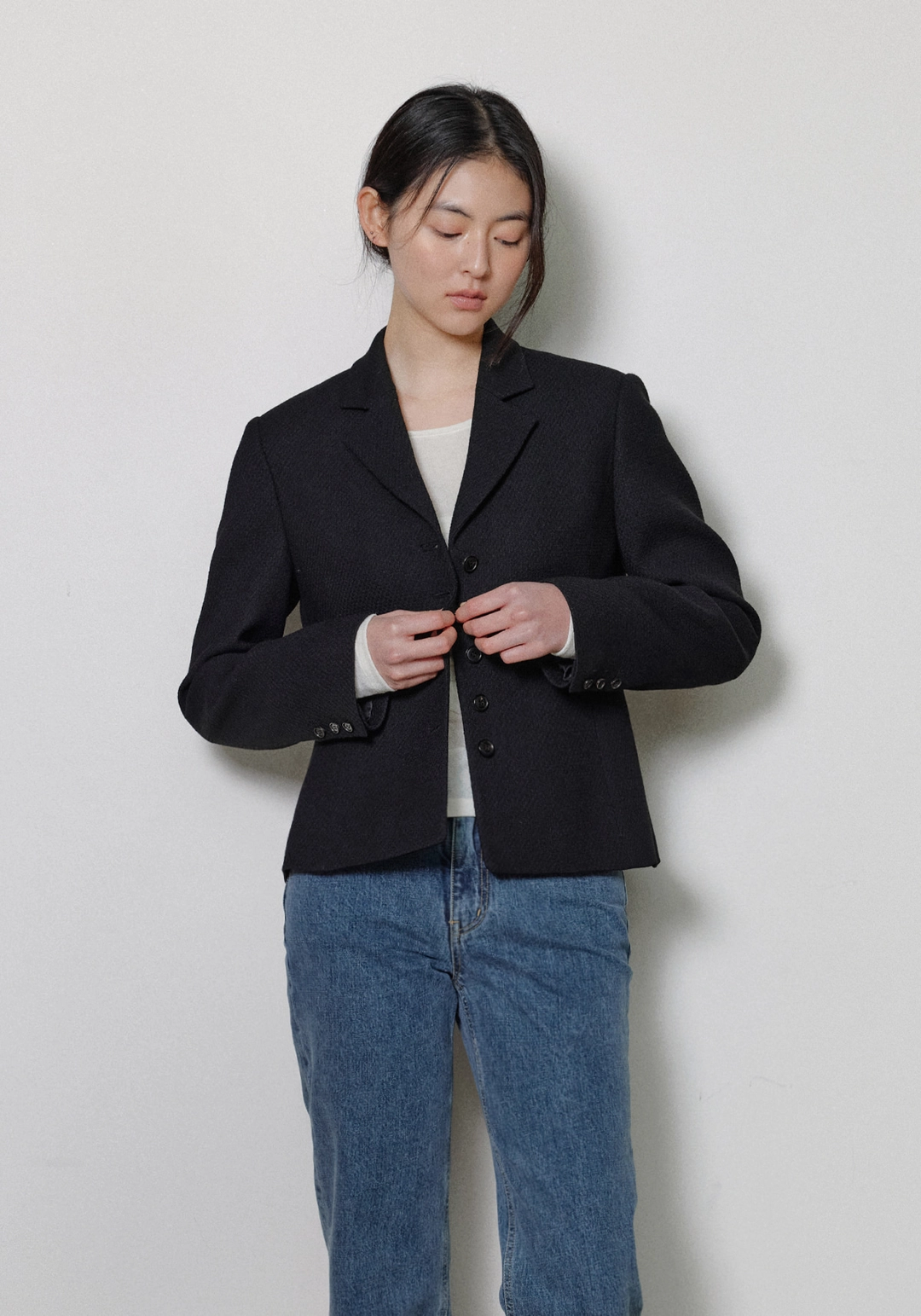 엘로주 Hilda Wool Jacket (Black) 상품 이미지 2