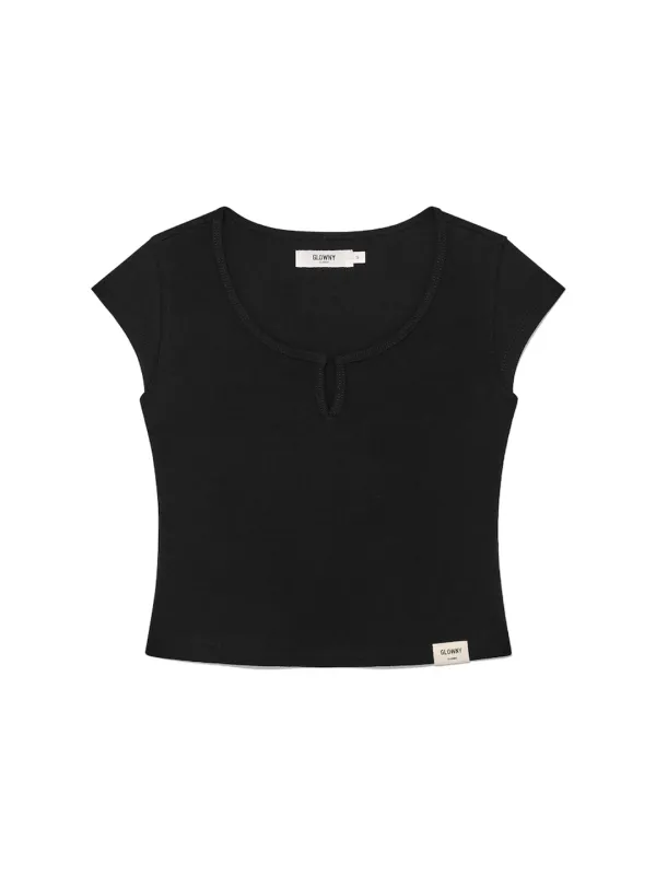 G SLIT TEE (BLACK)