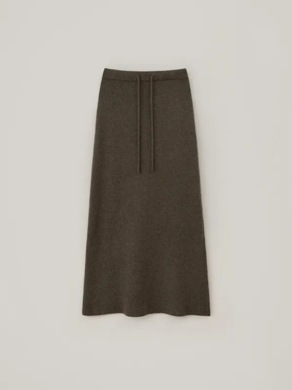 Das Wool Knit Skirt - Brown