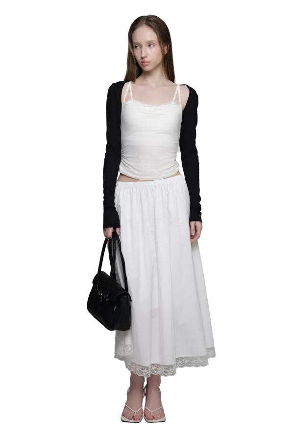 Morning mist ribbon bolero, Black