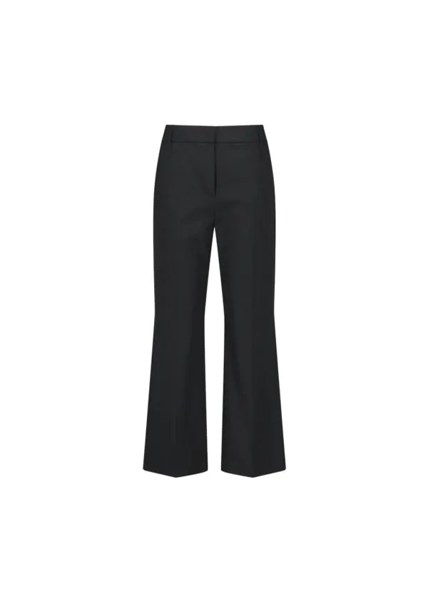 Wool Flared Pants, Black