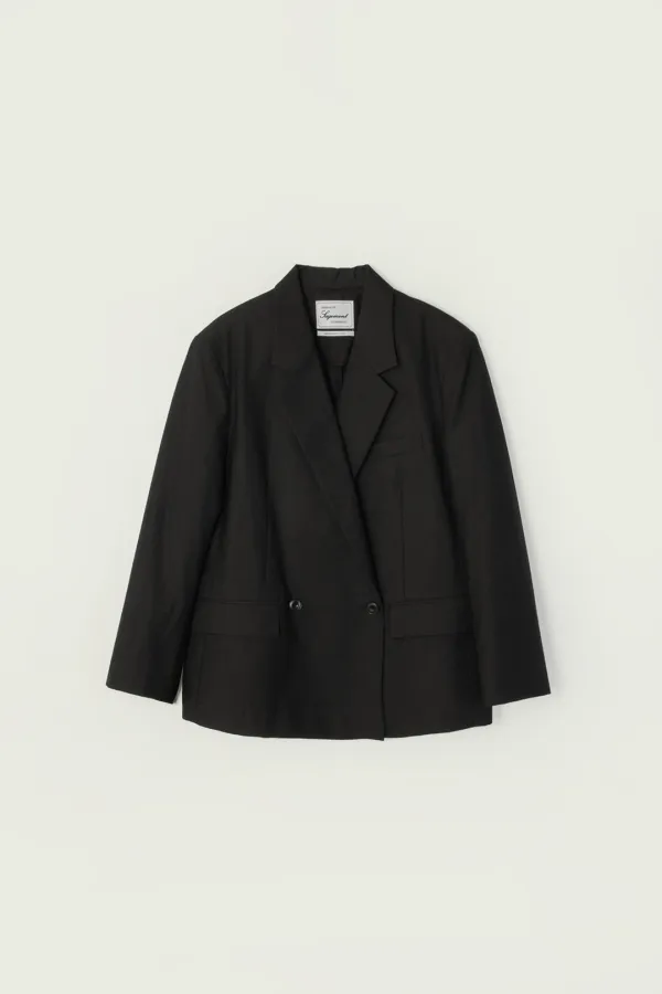 COLTER DOUBLE-BREASTED JACKET_BLACK