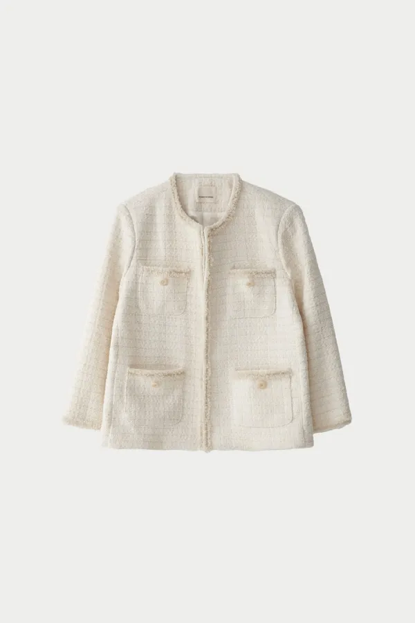 Salt tweed jacket_ivory