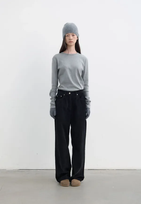 Classic corduroy pants (black)