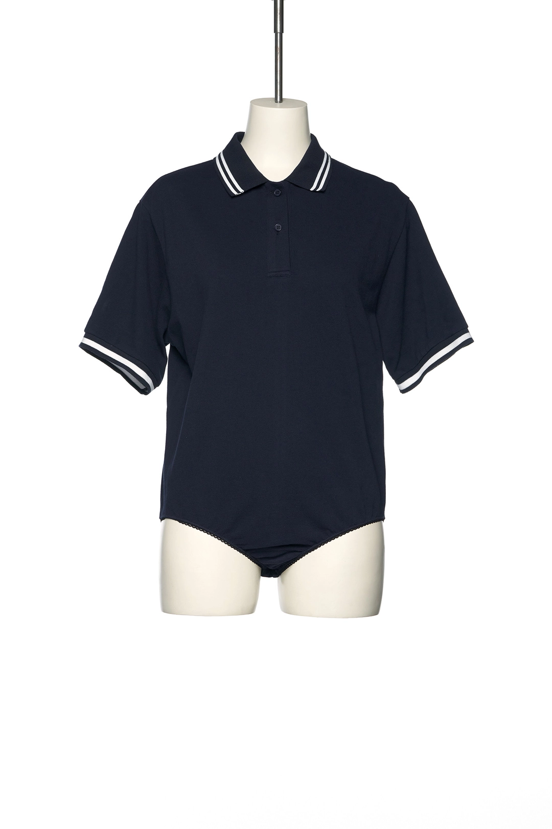 푸쉬버튼 SS25 NAVY PIQUE SHIRT BODYSUIT 상품 이미지 2