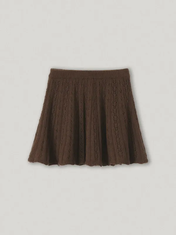Nouvel Knit Skirt Brown