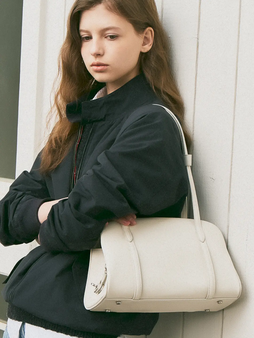 몽드몽드 Moment medium shoulder bag Ivory 상품 이미지 2
