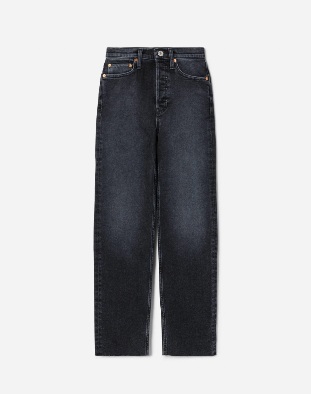 리던 Comfort Stretch High Rise Stove Pipe - Washed Noir 상품 이미지 1