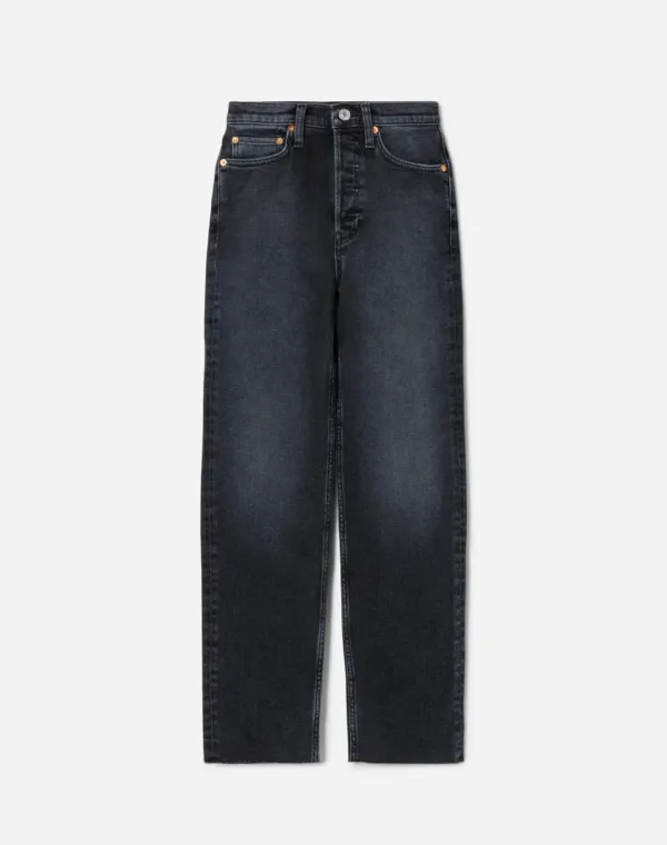 Comfort Stretch High Rise Stove Pipe - Washed Noir