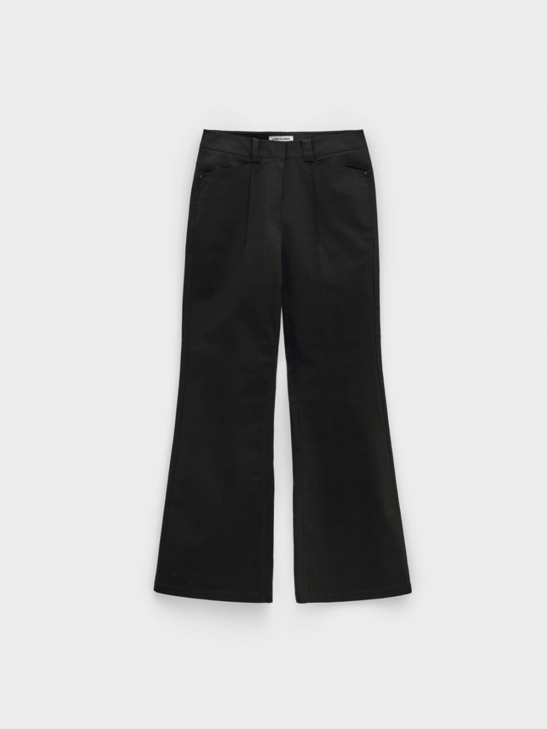 로우클래식 Cotton Pin Tuck Bootcut Pants_Black 상품 이미지 1