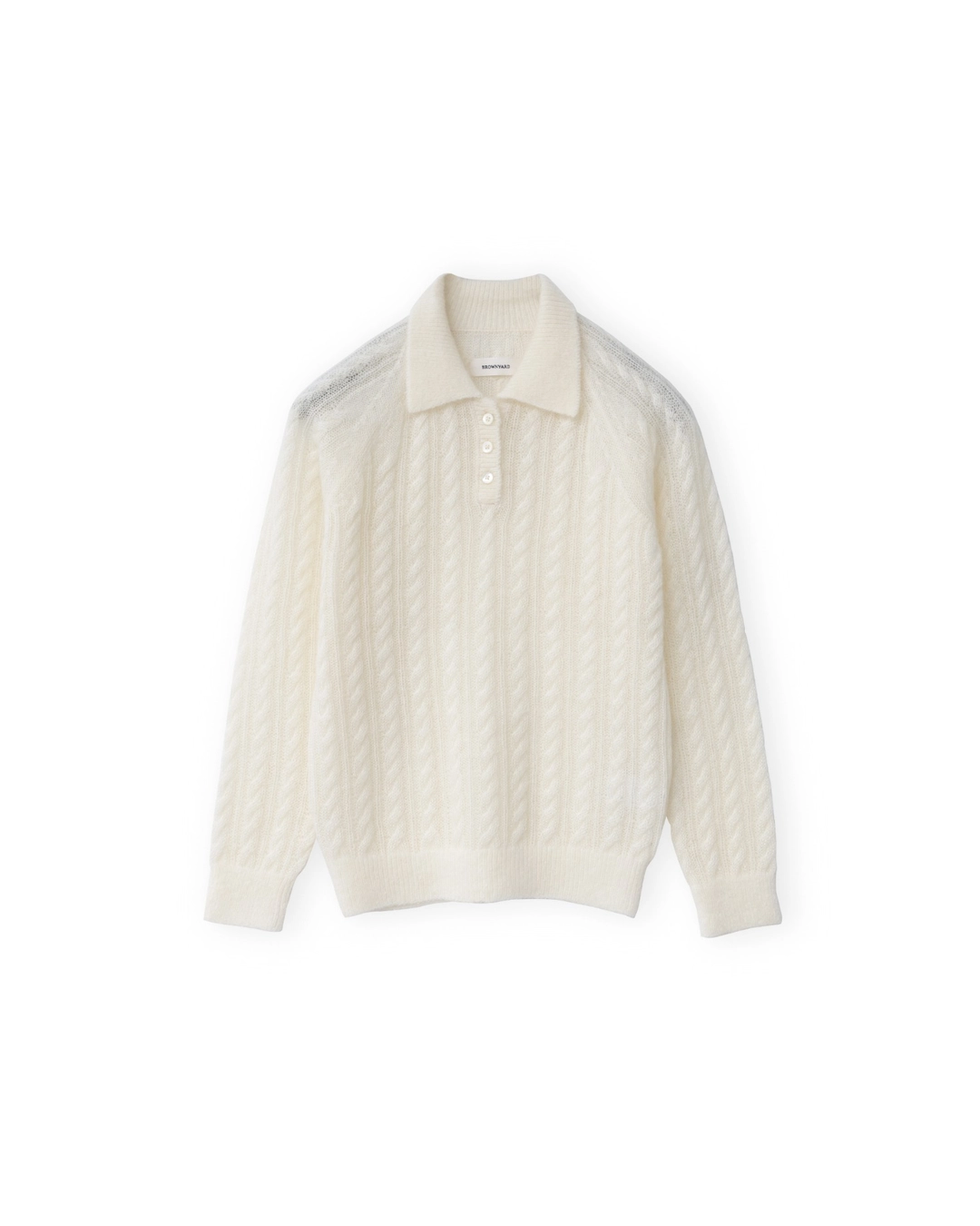 브라운야드 W Cable Pique Knit, Ivory 상품 이미지 1