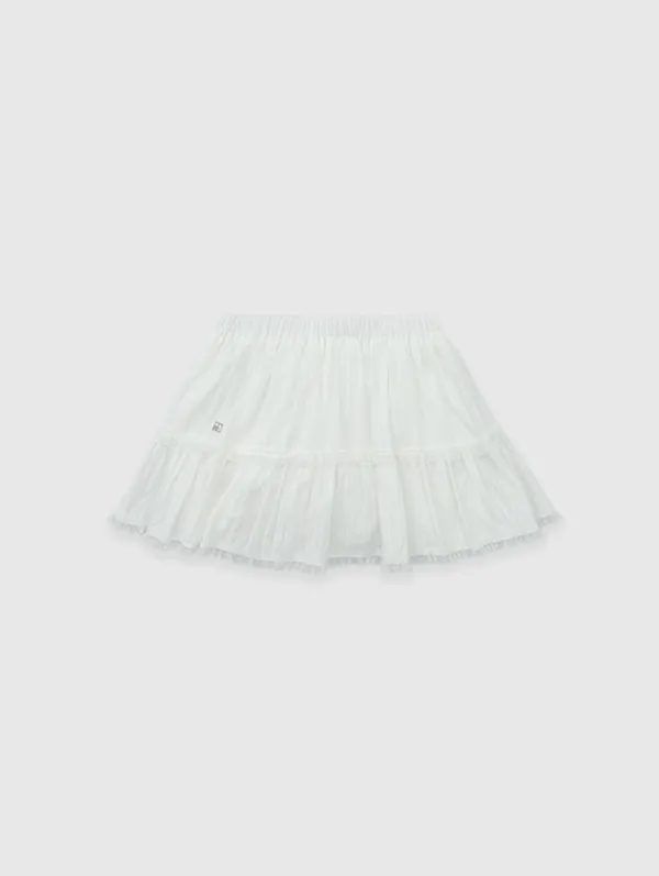 [2nd 예약주문] Flutter Frill Skirt Pants (Ivory)